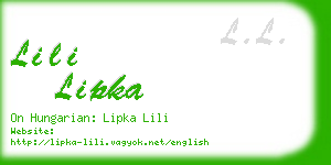 lili lipka business card